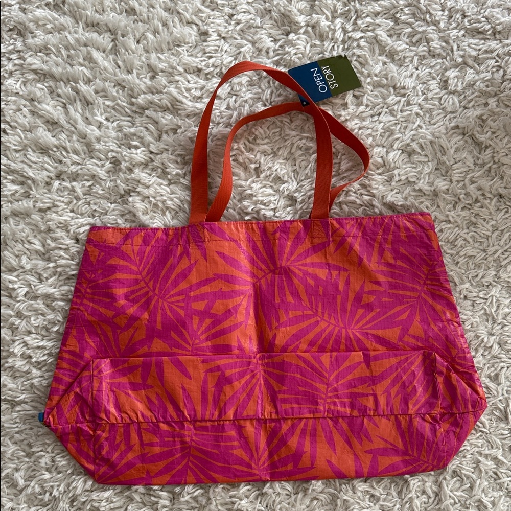 Tropical Orange and Pink Tote Bag